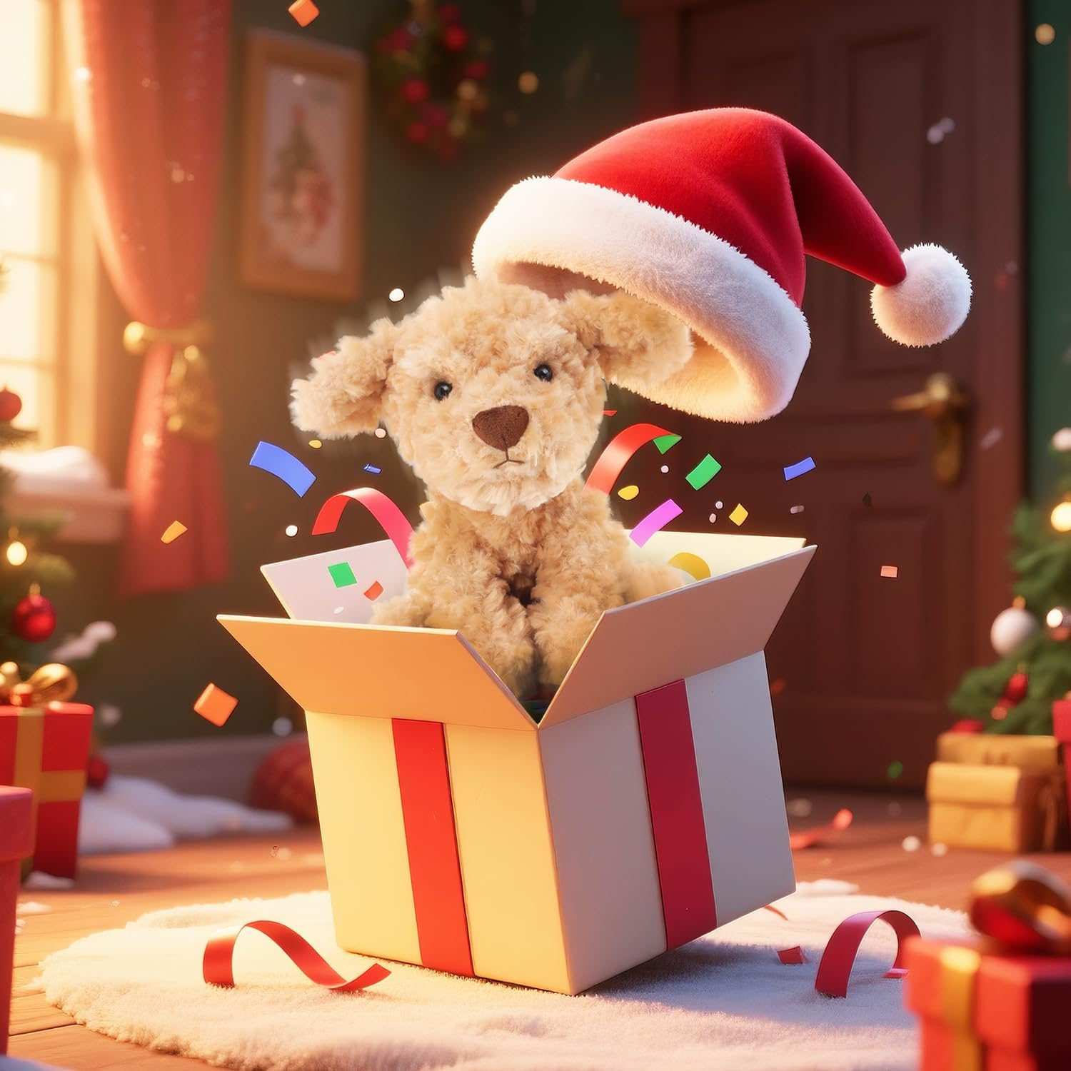 Apricot Lamb Toys Plush Brown Plush Puppy Stuffed Animal Soft Cuddly Perfect for Child （Brown Plush Puppy，8 Inches