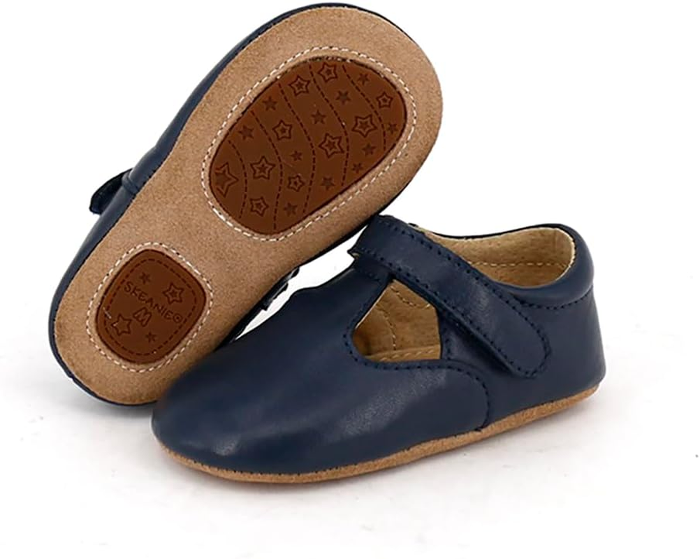 SKEANIE Pre-Walker Leather T-Bar Shoes image number 4
