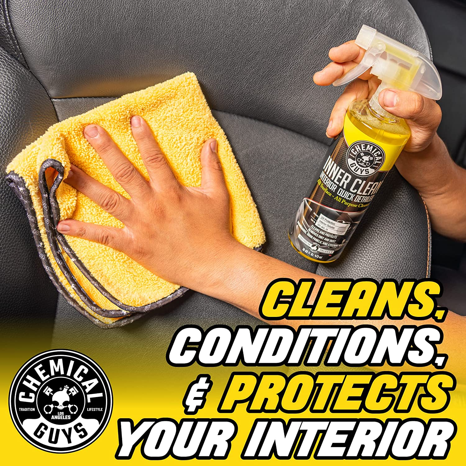Chemical Guys SPI_663_16 Innerclean Interior Quick Detailer and Protectant (16 Oz) image number 4