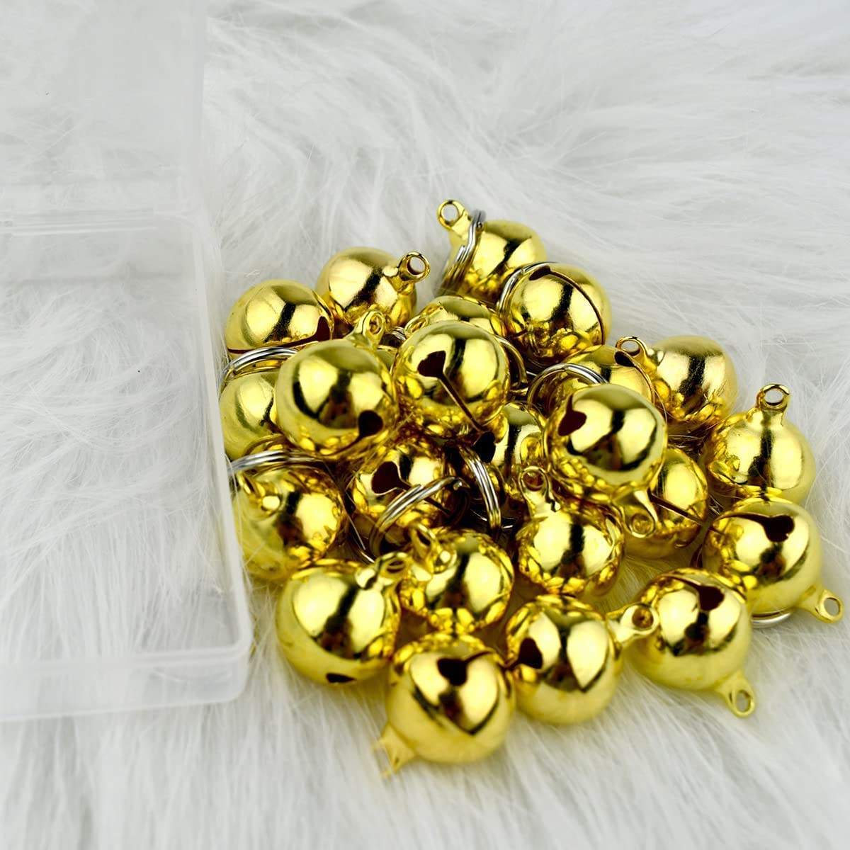 24 Sets Cat and Puppy Dog Collar Bells, Pet Pendant, DIY Crafts (Gold Color) image number 4