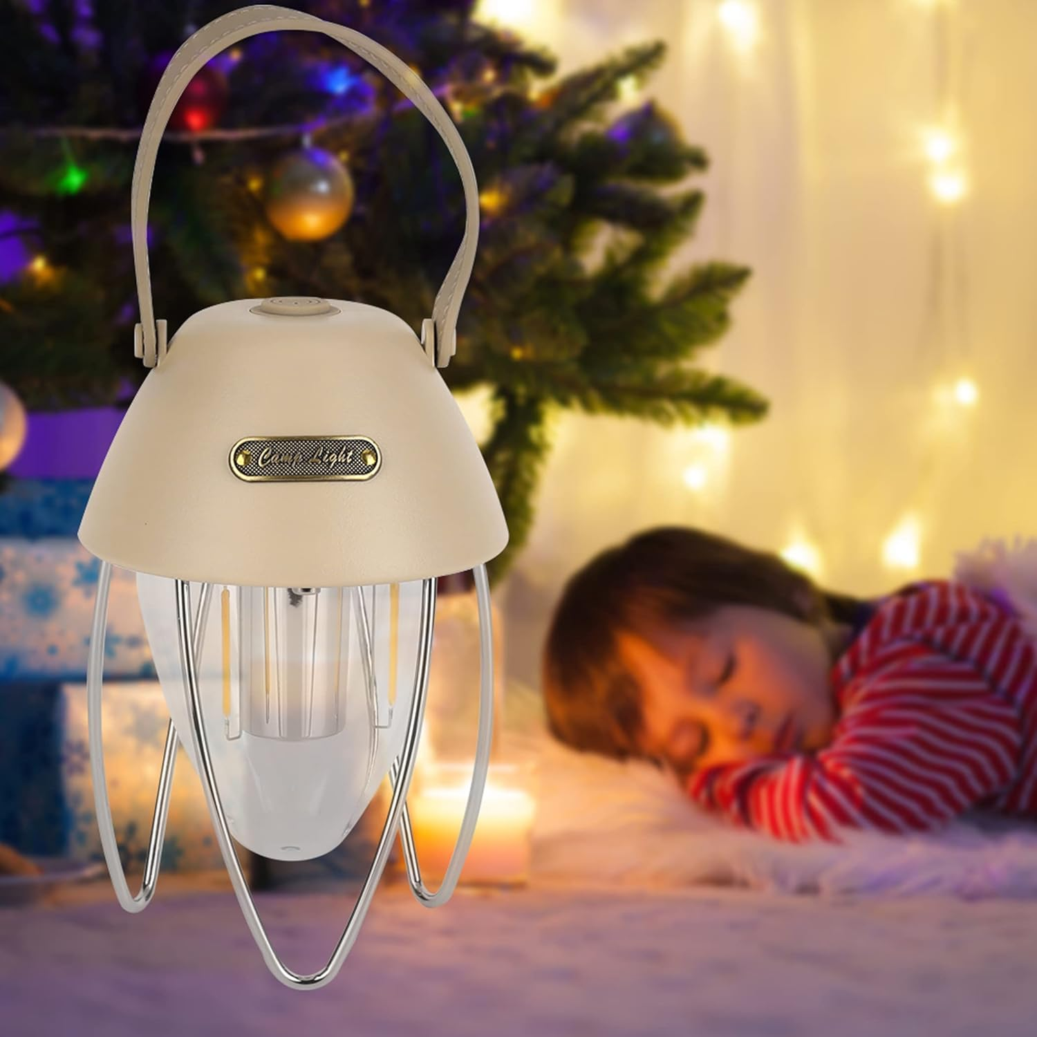 2Pack Vagocom LED Rechargeable Camping Light,Warm White Light/White Light Tent Lamp Lantern Awning Torch with Hook for Camping,Home Power Failure Outages,Emergency,Outdoor,Hiking,Reading,Fishing image number 1