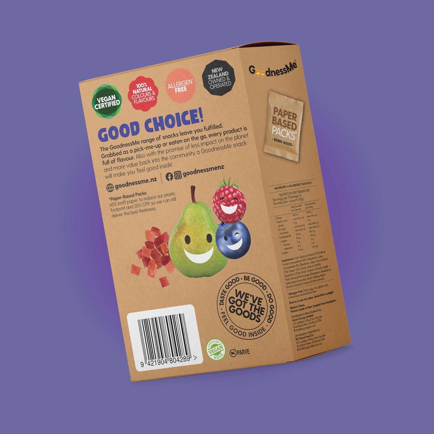 Goodnessme Nuggets Raspberry & Blueberry 120G image number 4