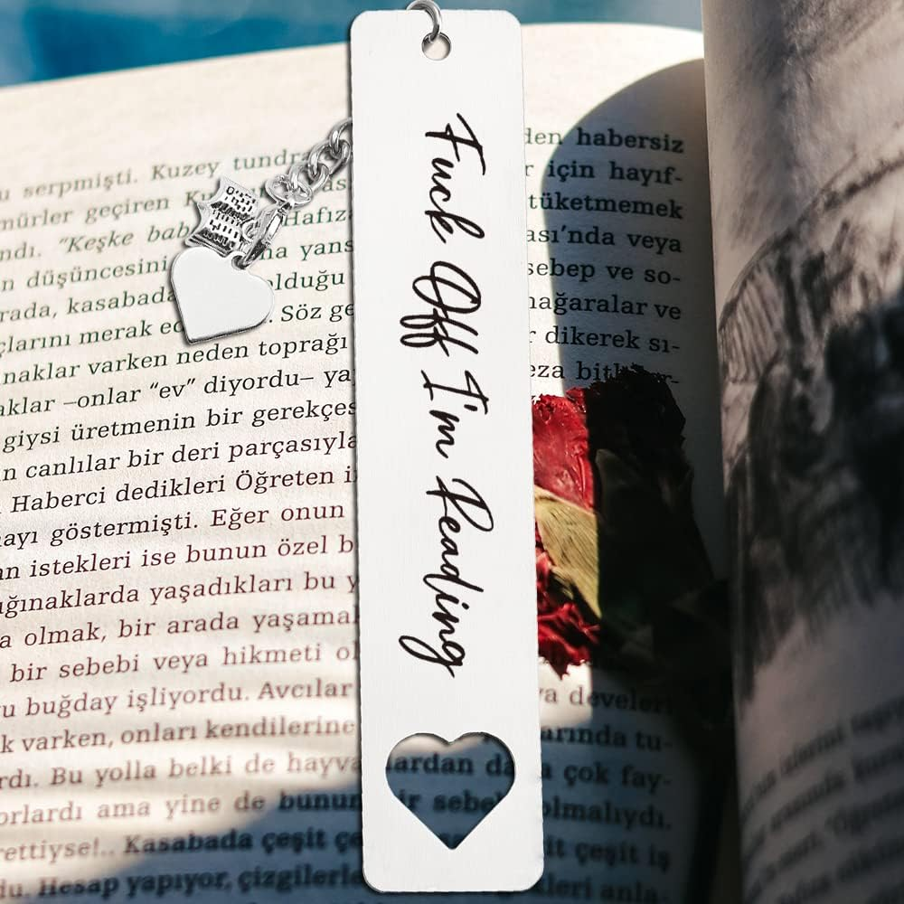 THRXOBN Funny Bookmark for Women, Men, Kids, Teens, Teachers, Book Lovers, Stainless Steel, 1 Piece image number 4