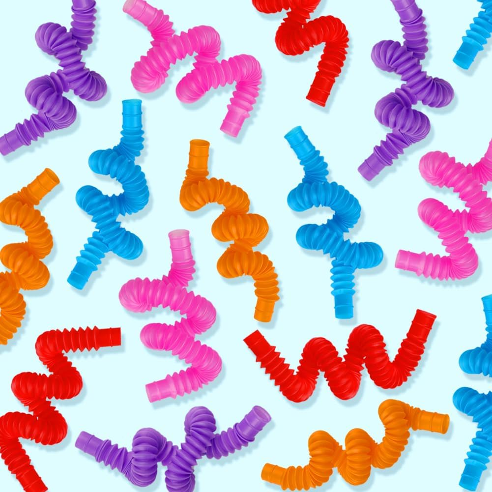 52 Pack Pop Tubes, Sensory Toys Party Favors for Kids 8-12 4-8 Fidget Toys for Anxiety Goodie Bag Stuffers Treasure Box Classroom Prizes Gifts for 3 4 5 6 7 8 9 Year Old Boys Girls Toddlers- 10 Colors image number 5