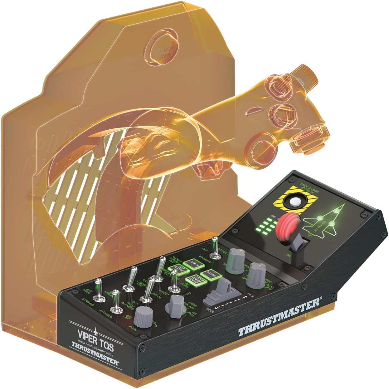 Thrustmaster Viper Panel: Backlit Control Panel, for Use with Viper TQS or Standalone, 43 Metal Action Buttons, Jettison, Trim, Landing Gear, Licensed by the U.S. Air Force (PC) image number 2