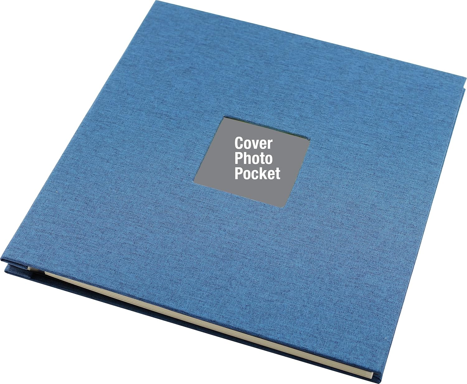 Navy Linen Photo Album - Oversized 12-1/2" X 13" (40 Self-Adhesive Pages) image number 4