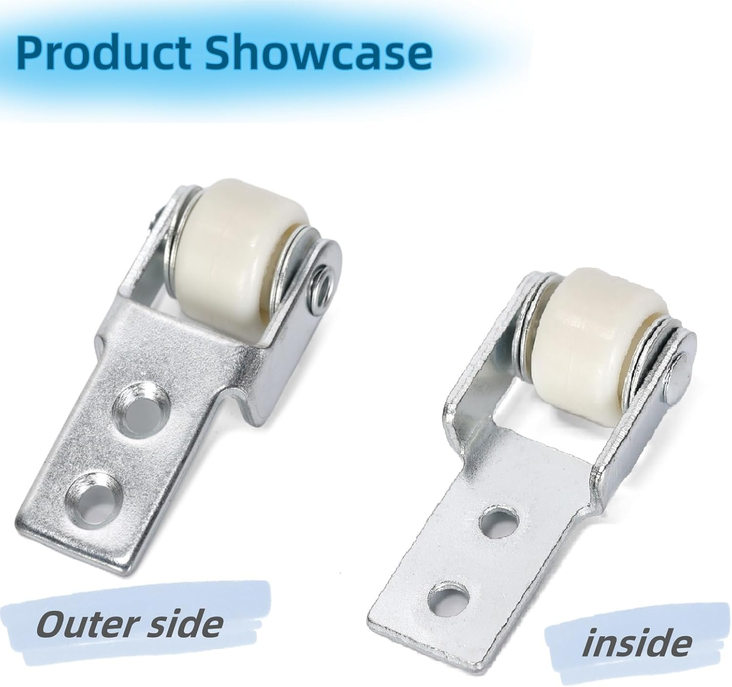 12Pcs White 15Mm Diameter Nylon Track Roller Guide Wheels for Sliding Bar Doors, Mirror Cabinet Doors, Drawers, Glass Doors. image number 2