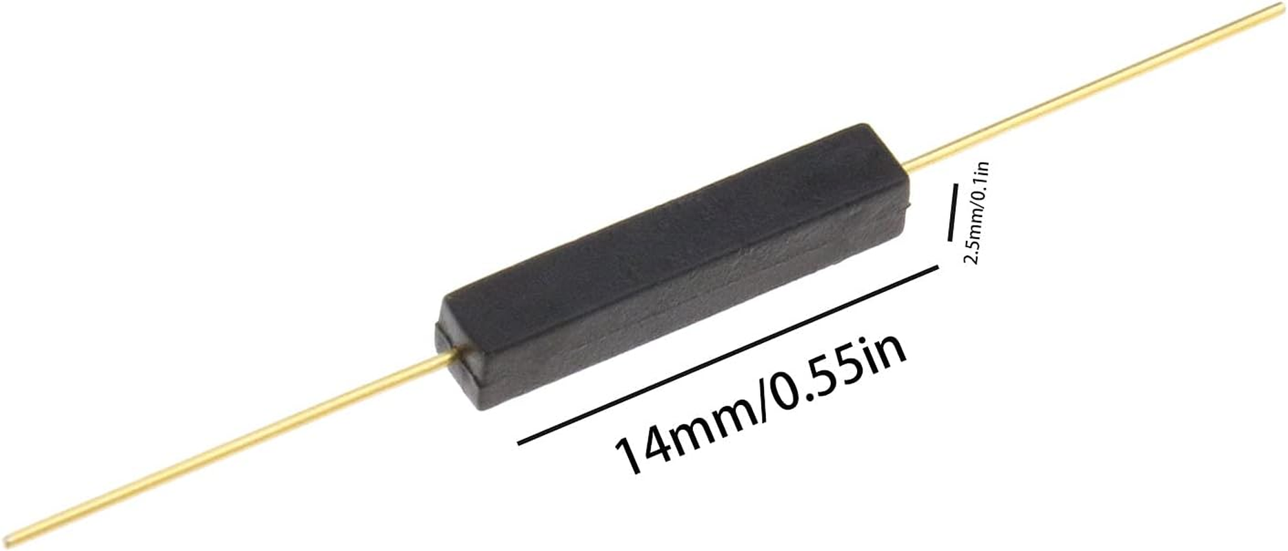 Emagtech 20Pcs Plastic Reed Switch Reed Contact Normally Open Magnetic Induction Switch image number 5