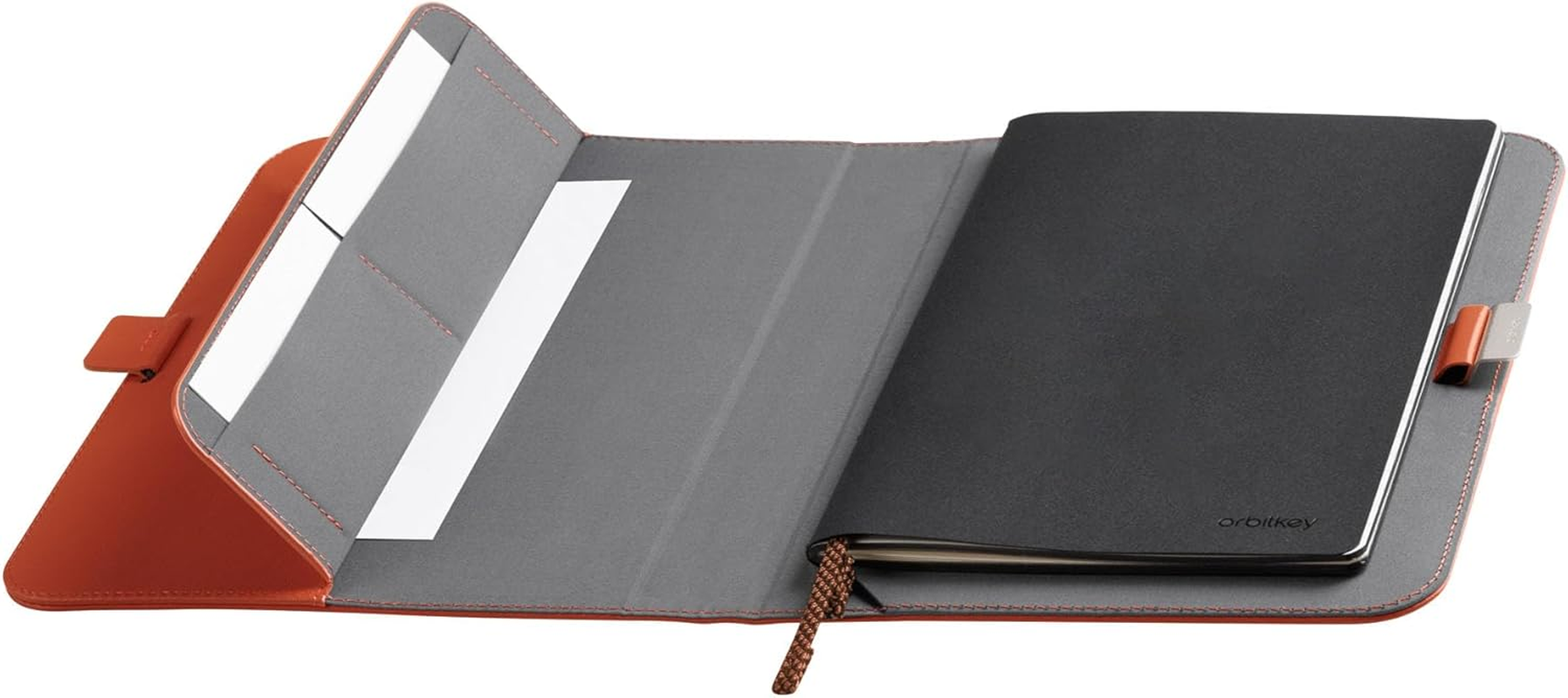 Orbitkey Compendium | Beautiful and Secure Notebook Cover | Pen Holder | Hidden Card Storage (Terracotta, A5) image number 7