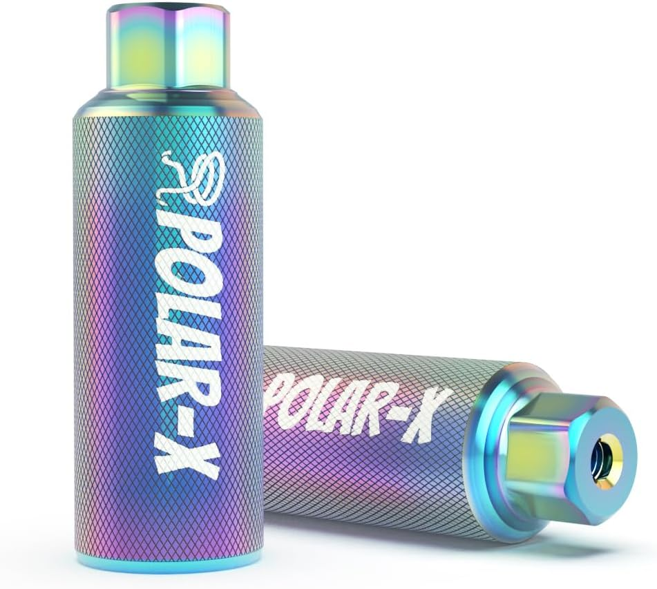 Volo Polar-X Bike Pegs BMX Accessories 3/8 Inch Solid Axles Rear Front Foot Resting Street Stunt Aluminum Alloy Non-Slip Light Weight Bicycle Kids Cycling Scooter