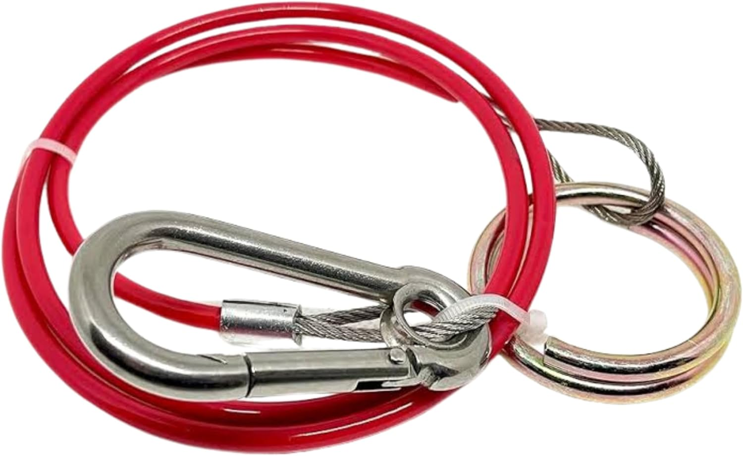 Double Dragon Heavy Duty Trailer Caravan Breakaway Break Away Cable, Durable, Williams Caravan Horsebox Boat Plant Coupling Safety Cable, Burst Ring, 1M Stainless Steel Cable, Pull-Off Force &ge; 400Kg image number 4