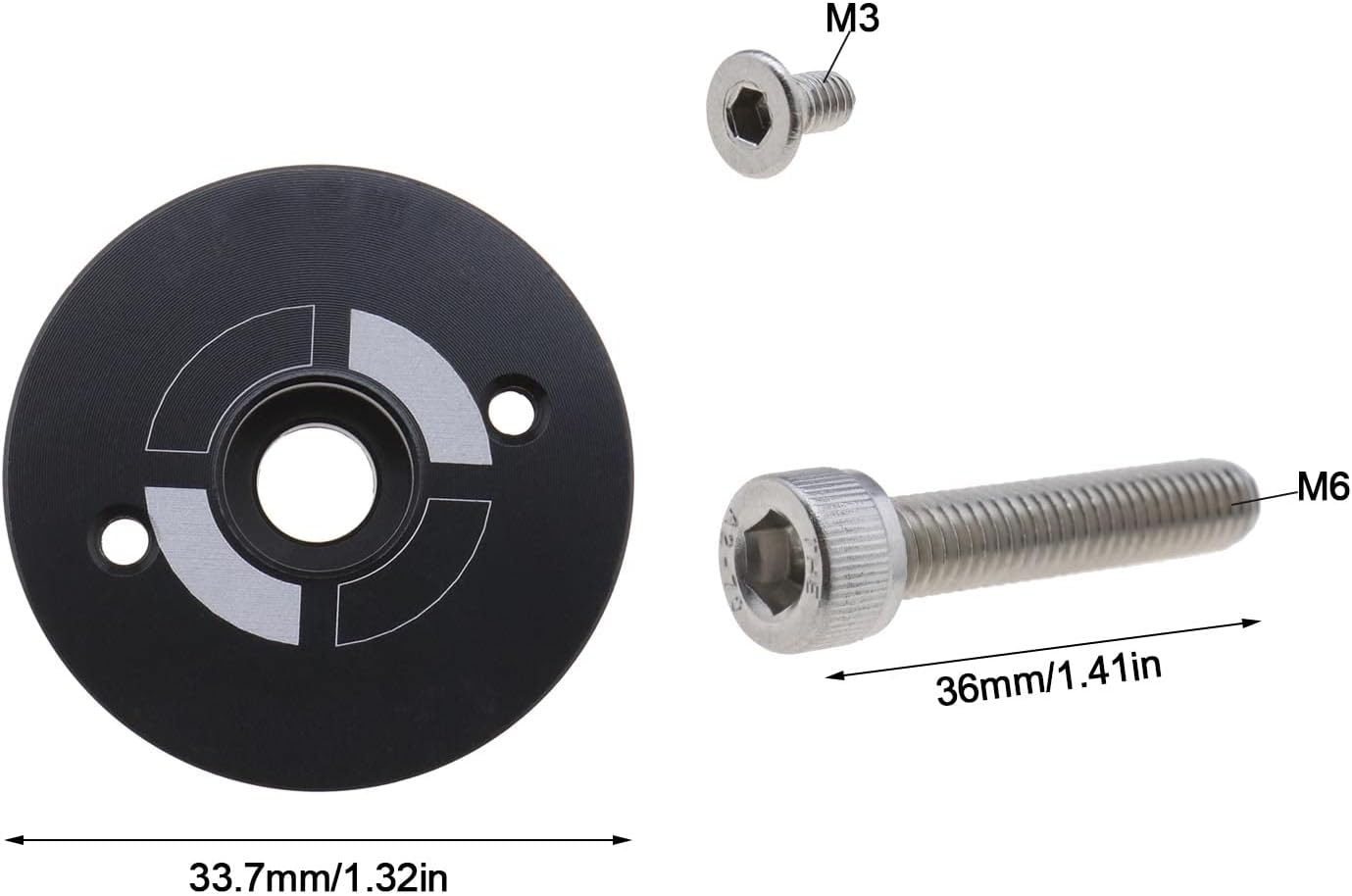 Emsea Bicycle Stem Top Cap Computer Mount Holder Kit 2 Types Bike Mount Insert Adapter Compatible with Garmin Edge 1000 820 810 Compatible with Bryton Rider R530 R330 - Black image number 6