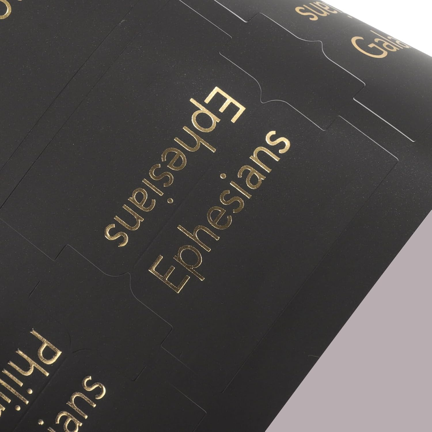 Bible Tabs, 5 Sheets Black Bible Indexing Tabs Bible Journaling Supplies Old and New Testament Bible Index Labels Aesthetic Bible Journaling Study Accessories image number 3