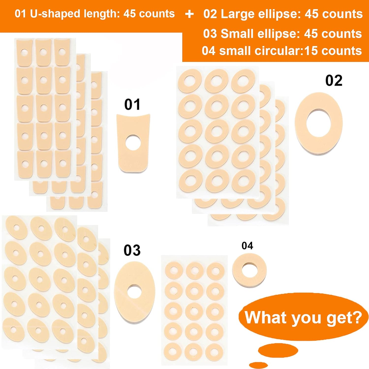 (150 PCS) Corn Pads Foam Callus Cushions Cocoon Eye Sticker, Waterproof Corn Cushion, Adhesive Corn Protectors for Corn Remove, Relief Callus and Feet Sore image number 2