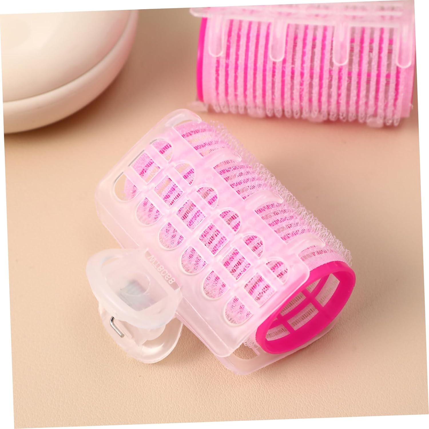 3Pcs Self Grip Hair Rollers Salon Hairdressing Curlers Plastic Hair Roller Tools with Clips DIY Styling image number 4