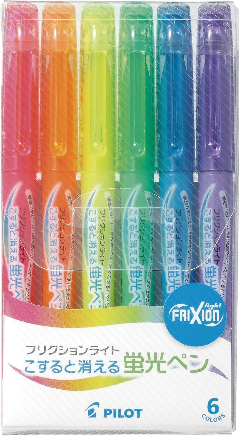 Pilot Highlighter Frixion Light, 6 Color Set image number 2