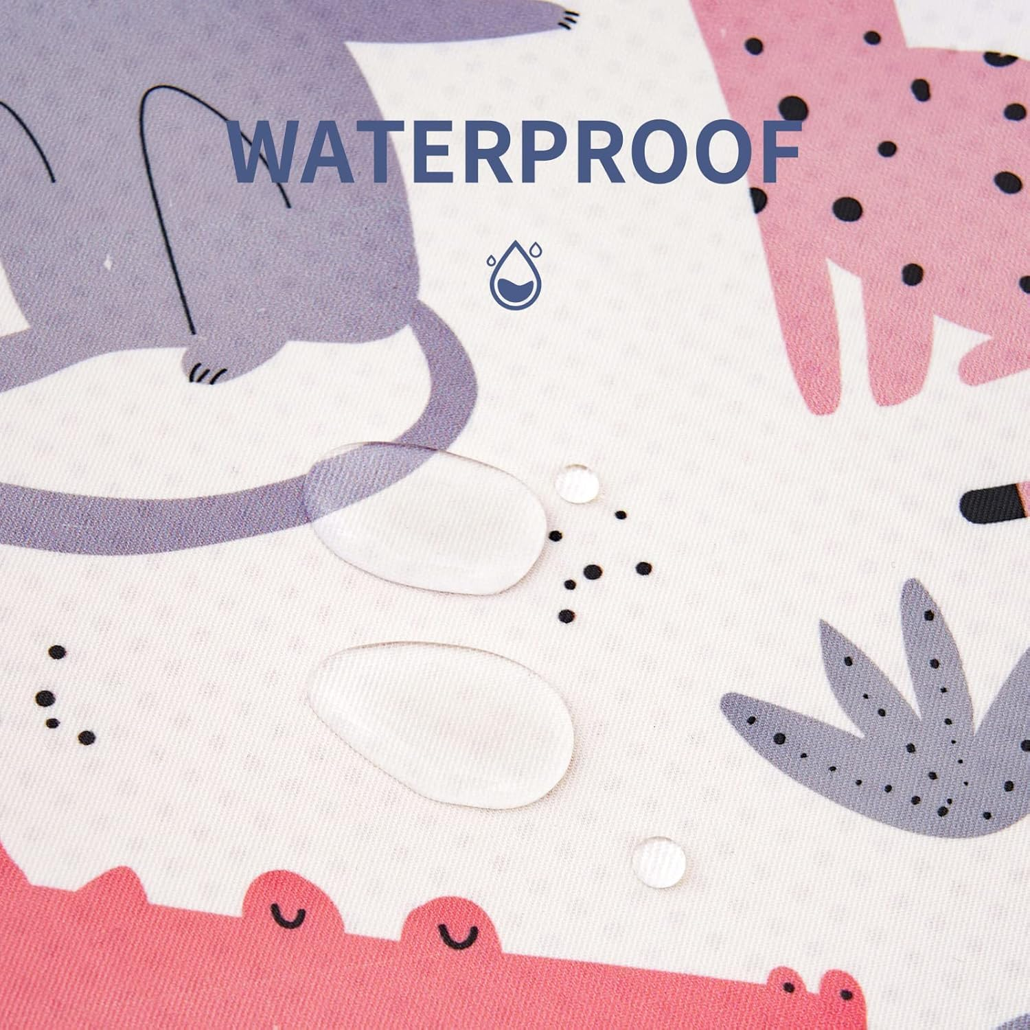 Baby Splat Mat for under High Chair, Non Slip Waterproof Mealtime Floor Mats, Waterproof Washable Cloth for Arts and Crafts, Playtime Mats for Kids, Floors or Tables, Portable Picnic Splash Mat image number 1