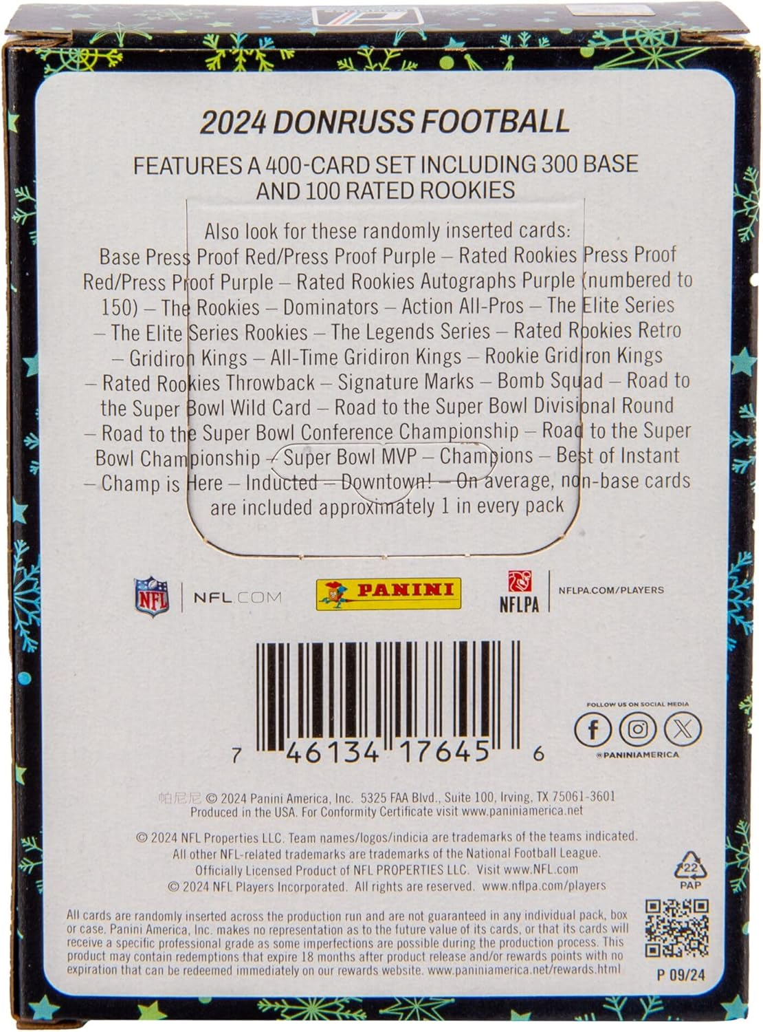 2024 Panini Donruss Football NFL Football Trading Cards Tin