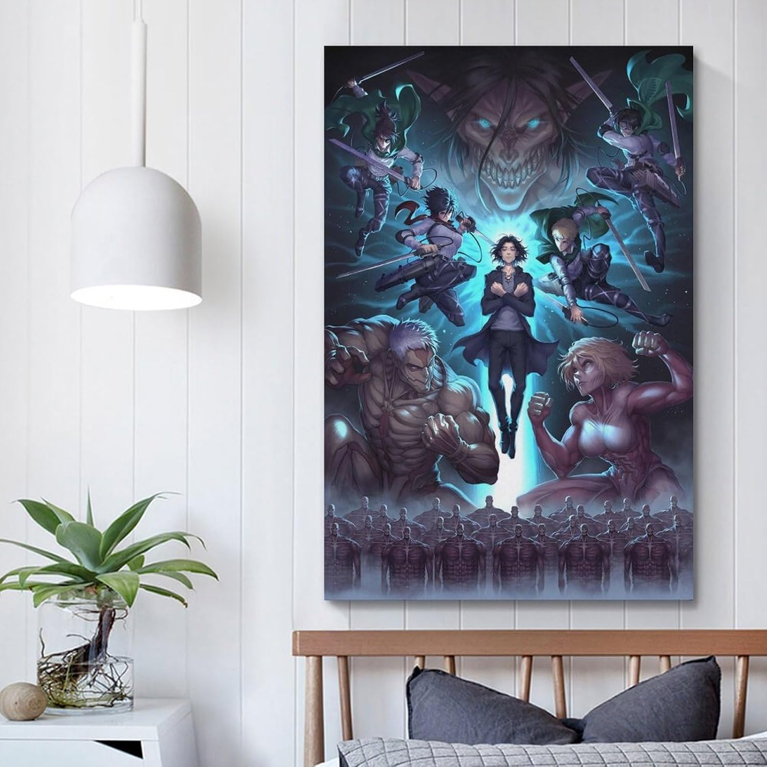 Anime Attack Art on Titan Poster Poster Canvas Painting Wall Art Picture Home Decor Print for Bedroom Living Room Dorm Study Bar Office 12X18Inch(30X45Cm) image number 2