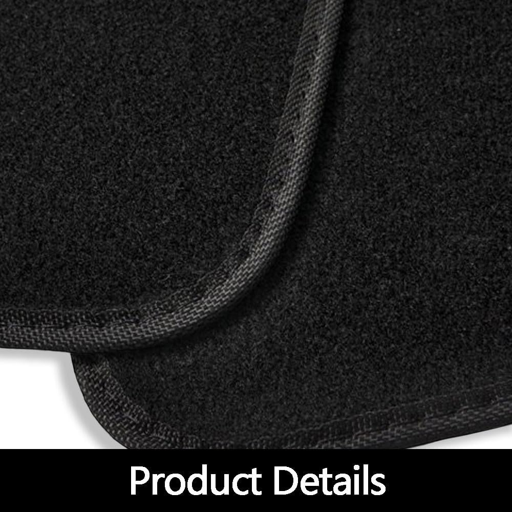 HYAVIA Set of 4 Velvet Car Floor Mats &ndash; Universal Fit, Non-Slip All-Weather Carpet Mats with Reinforced Heel Pad, Heavy-Duty Vehicle Floor Protectors, Black