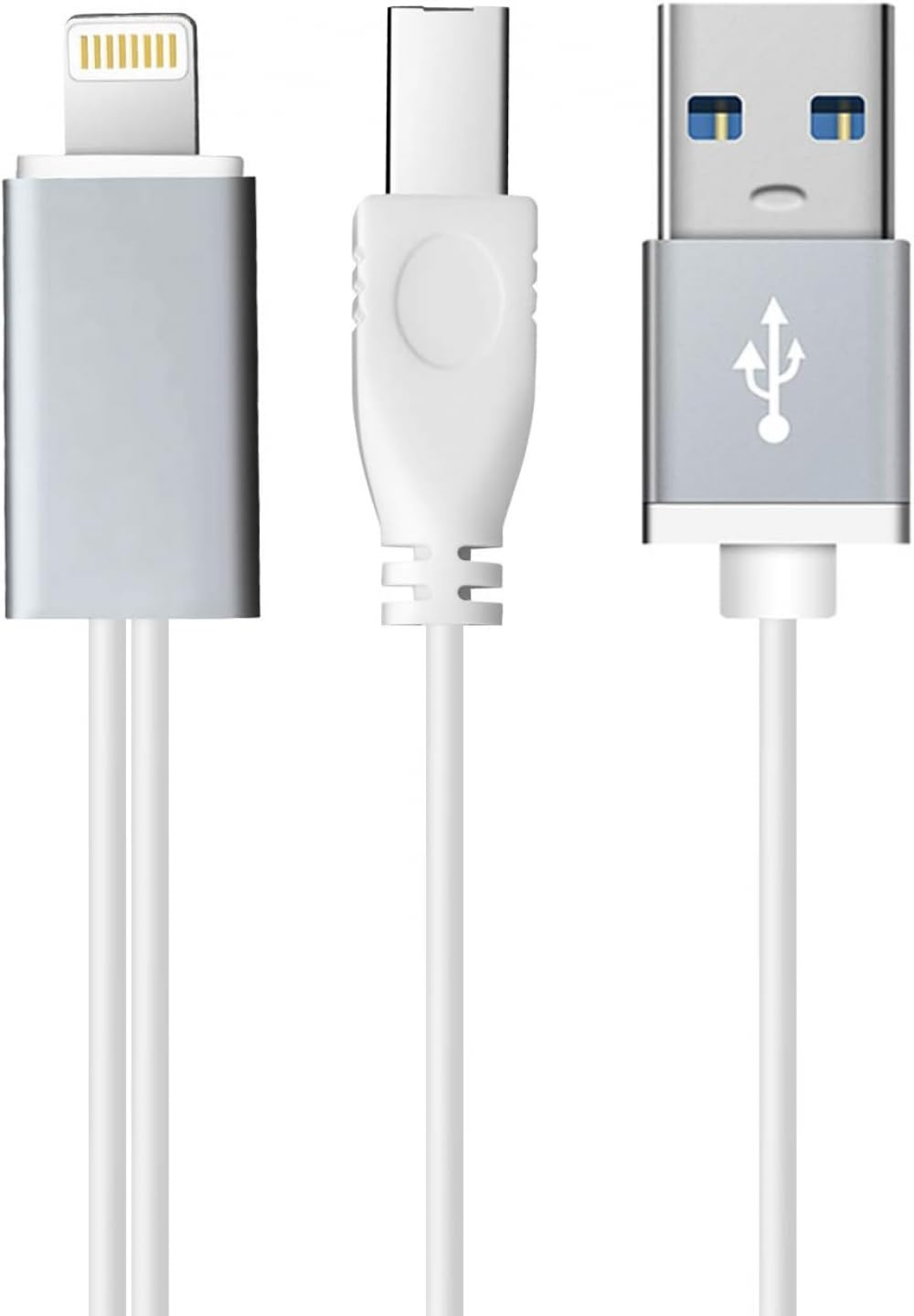 USB 2.0 Type-B OTG Adapter and Charging MIDI Cable Compatible Ios Devices to Midi Controller/Electronic Music Instrument/Piano/Midi Keyboard/Recording Audio Interface/Usb Microphone, 1M image number 2