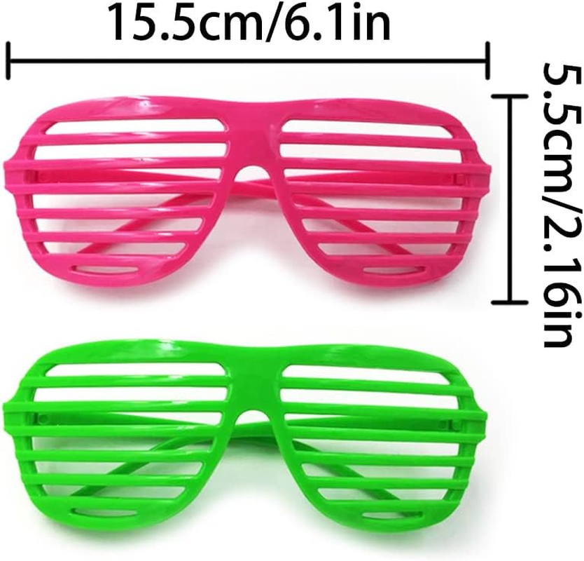 Plastic Shutter Glasses, 10 Pcs Party Slotted Glass Sunglasses for Party Favors, Child, Apparel Accessories, Party Props (Random Color) image number 3