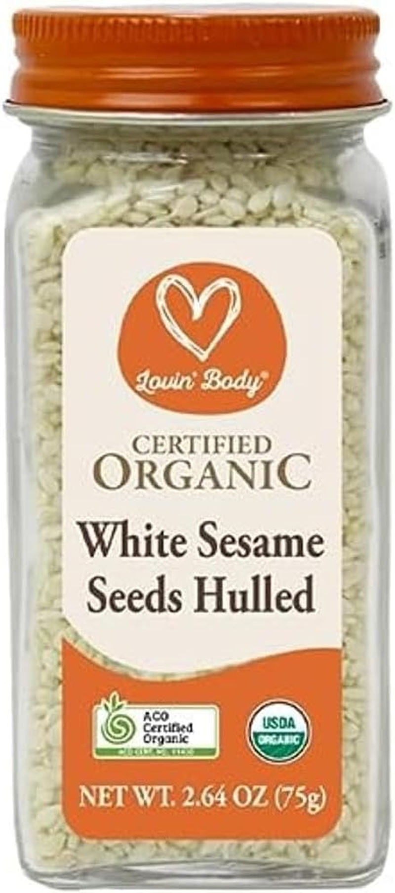 Lovin' Body Organic Hulled White Sesame Seeds 75 G