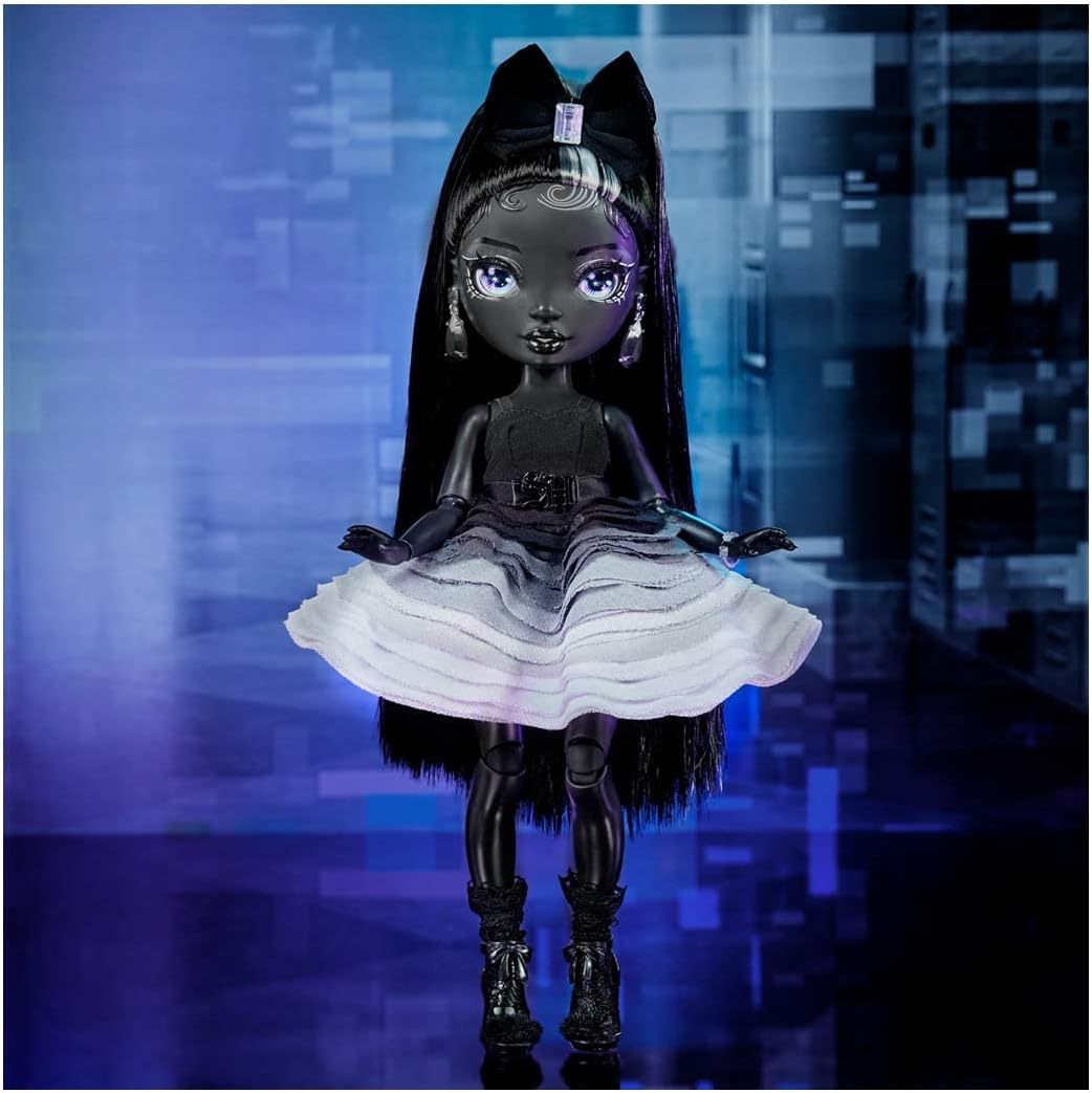 RAINBOW HIGH Shadow High Series 1 Shanelle Onyx- Grayscale Fashion Doll. 2 Black Designer Outfits to Mix & Match, Great for Kids 6-12 Years Old and Collectors, Multicolor (583554EUC)