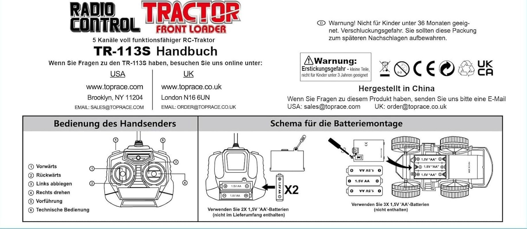 Top Race 5 Channel Fully Functional Remote Control Construction Truck Kids Size Designed for Small Hands Front Loader image number 4