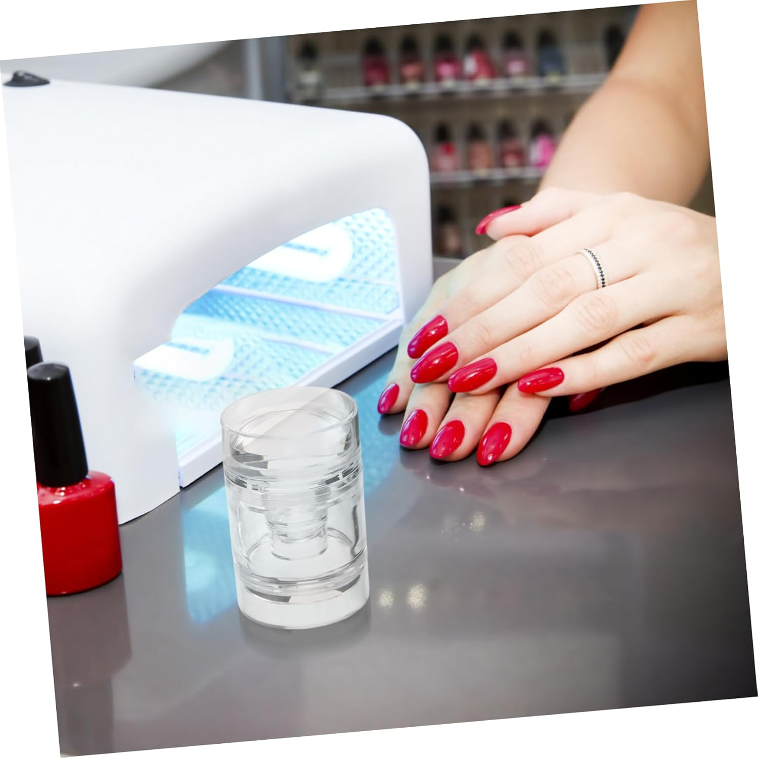 2Pcs Silicone Nail Stamping Tool Nail Stamping Plates for Manicure Art DIY Home Salon Use image number 1