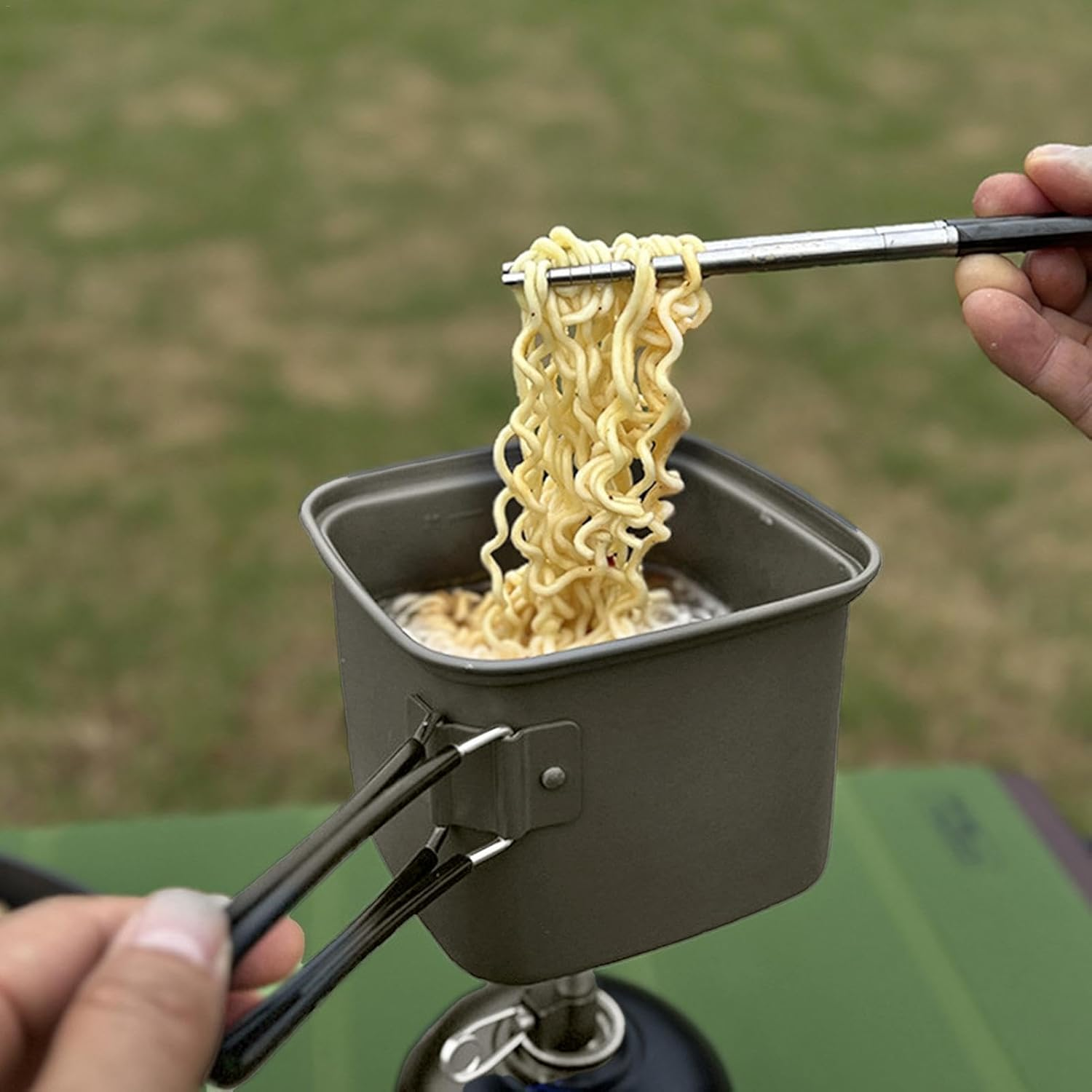 Camp Cookware - Aluminum Camping Cookware Non-Stick,Lightweight Multifunctional Camp Cooking Utensils Set for Hiking Cycling image number 2