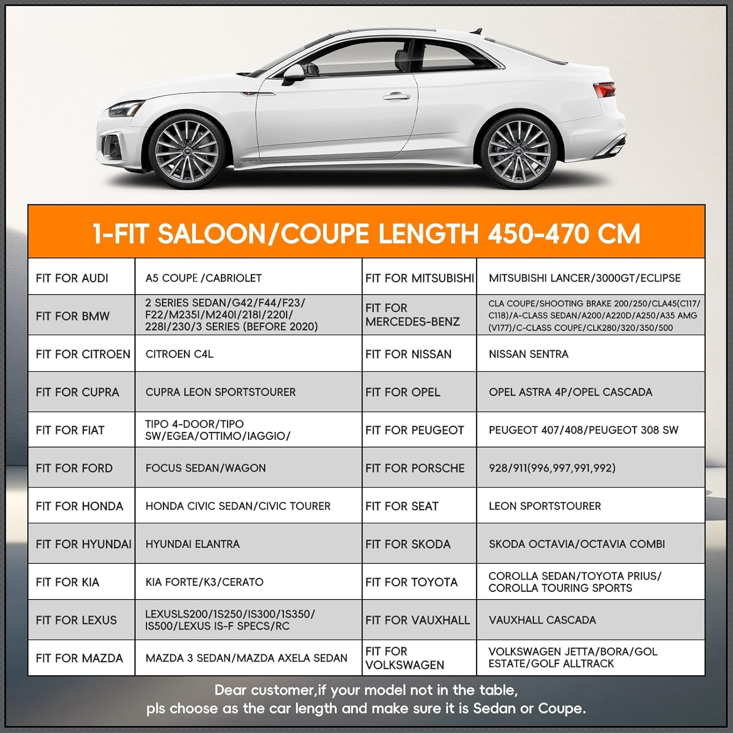 Car Cover Waterproof Breathable Large, Full Car Cover Rain Dust Sun UV Protection Universal Fit Audi A3, Honda Civic, Bmw 2 Series, Mercedes CLA, Skoda Octavia Etc. Fit Saloon (450 to 470Cm) image number 2