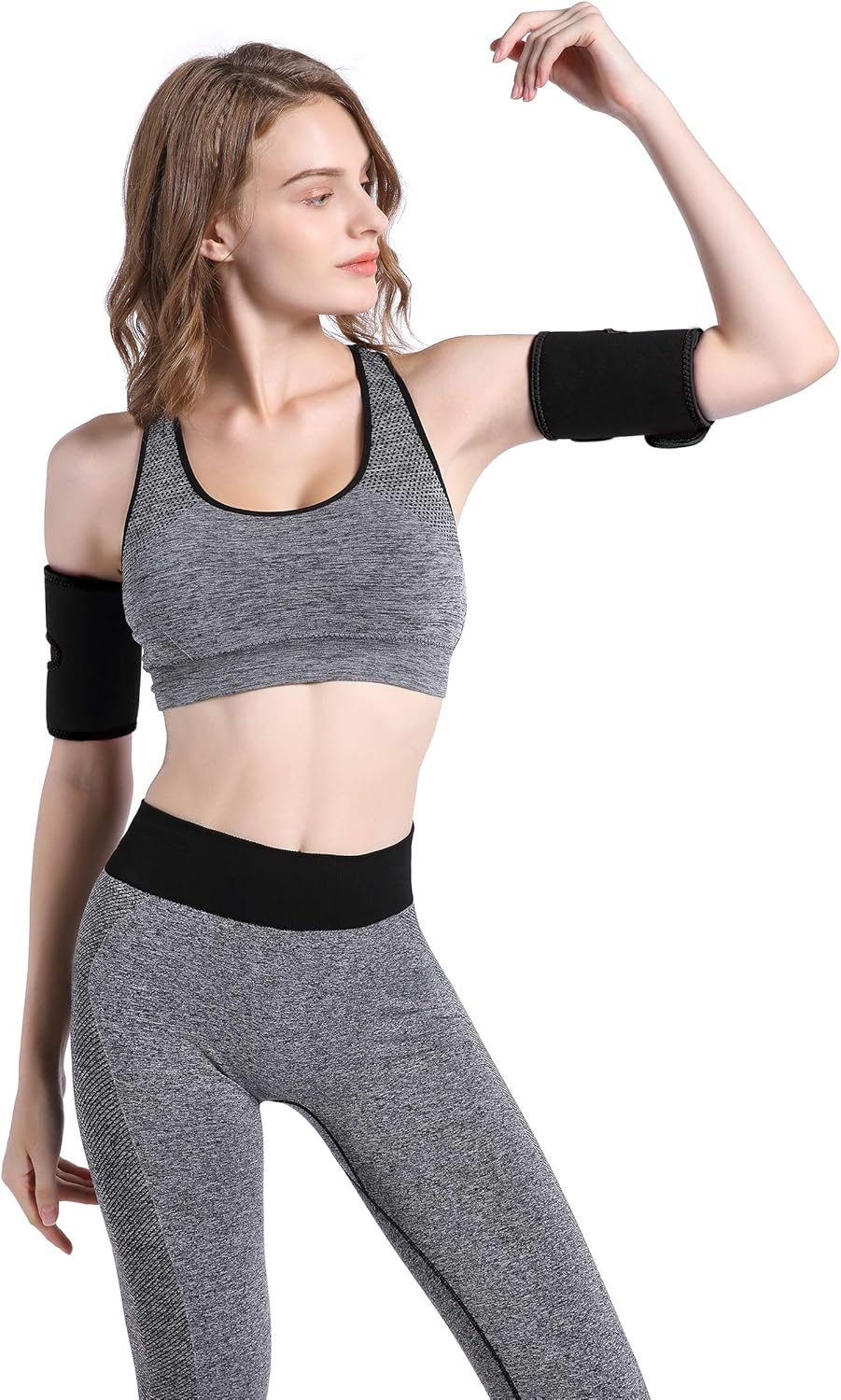 Bakerdani Hot Sweat Neoprene Weight Loss Slimmer Bands Wraps Arm Trimmers for Men & Women (A Pair) image number 2