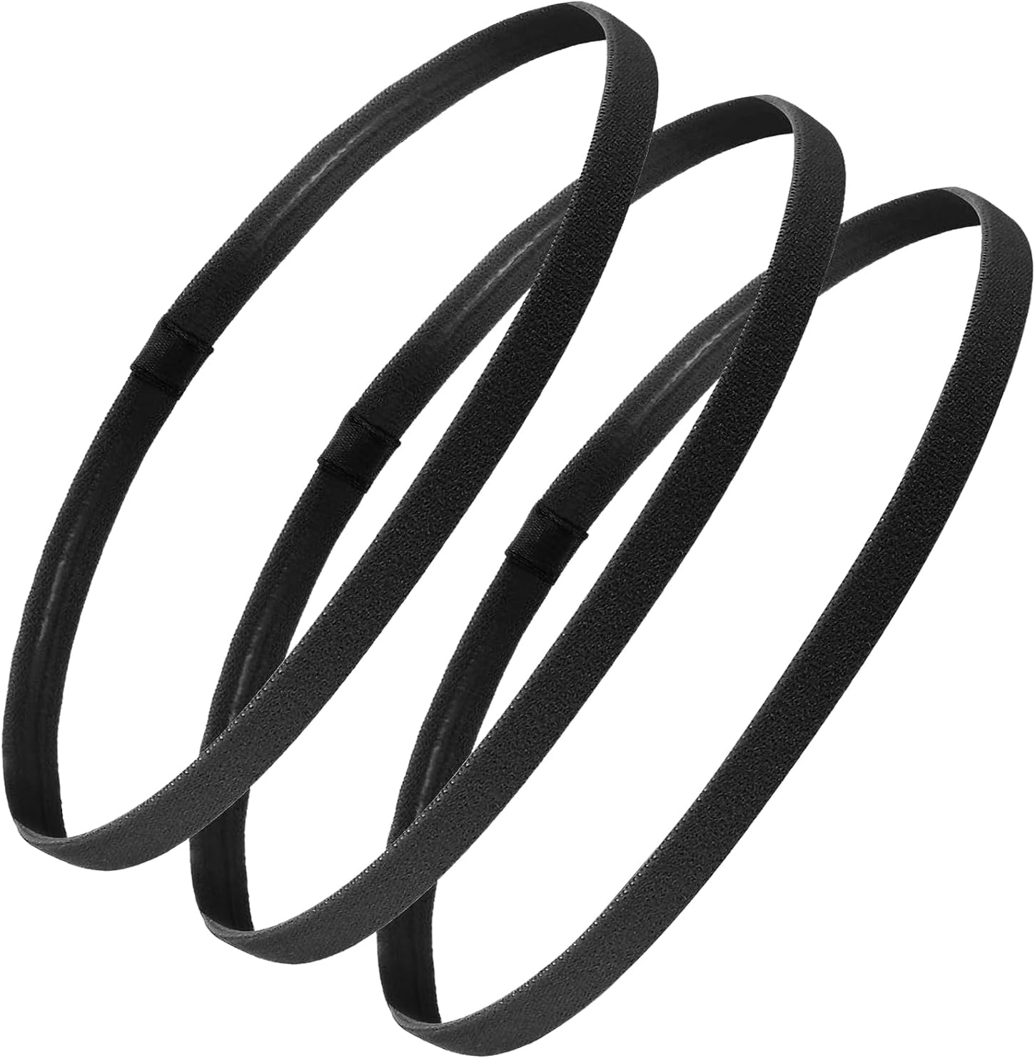 Headband,Lightweight Sports Headband Non-Slip Silicone Elastic Headbands,H HOME-MART Athletic Skinny Headbands for Women Men- Silicone Grip Hairband Mini Sweat Band,Great for Working Out