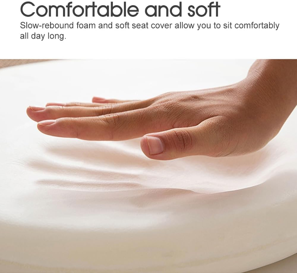 Leona Co 360&deg; Swivel Seat Cushion for Car, Chair & Wheelchair &ndash; Orthopaedic Mobility Aid Pad for Elderly, Injury Recovery & Daily Use &ndash; Non-Slip Base, Soft Memory Foam Comfort, 40Cm Diameter (Grey) image number 3