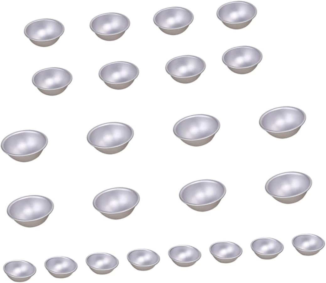 Sewroro 24Pcs Bath Salt Mold Hemispherical Shape for Diy Bath Bomb Mould Shapes