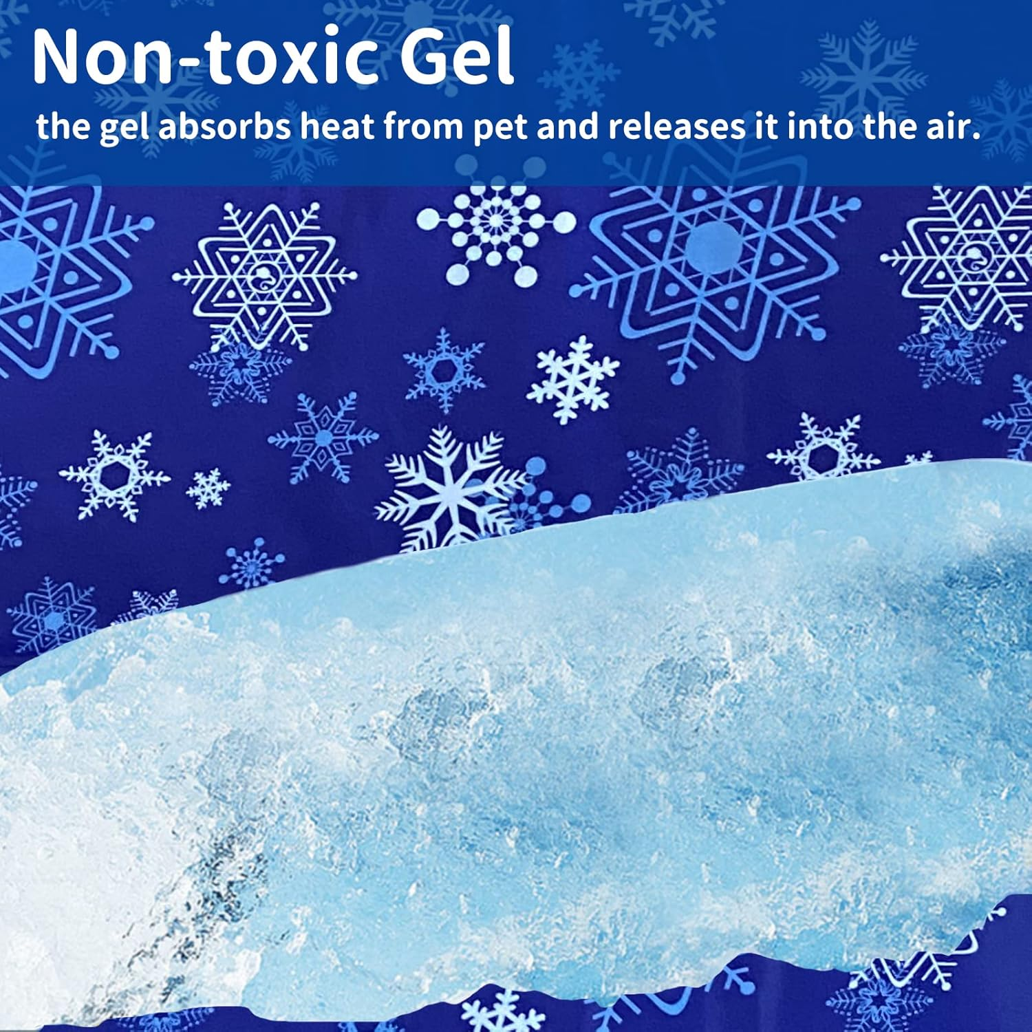 Pet Cooling Mat for Dogs Non-Toxic Gel Self Cooling Pad for Dogs Cats in Hot Summer Durable Cool Pad Waterproof & Easy Clean XL 110X70Cm image number 5