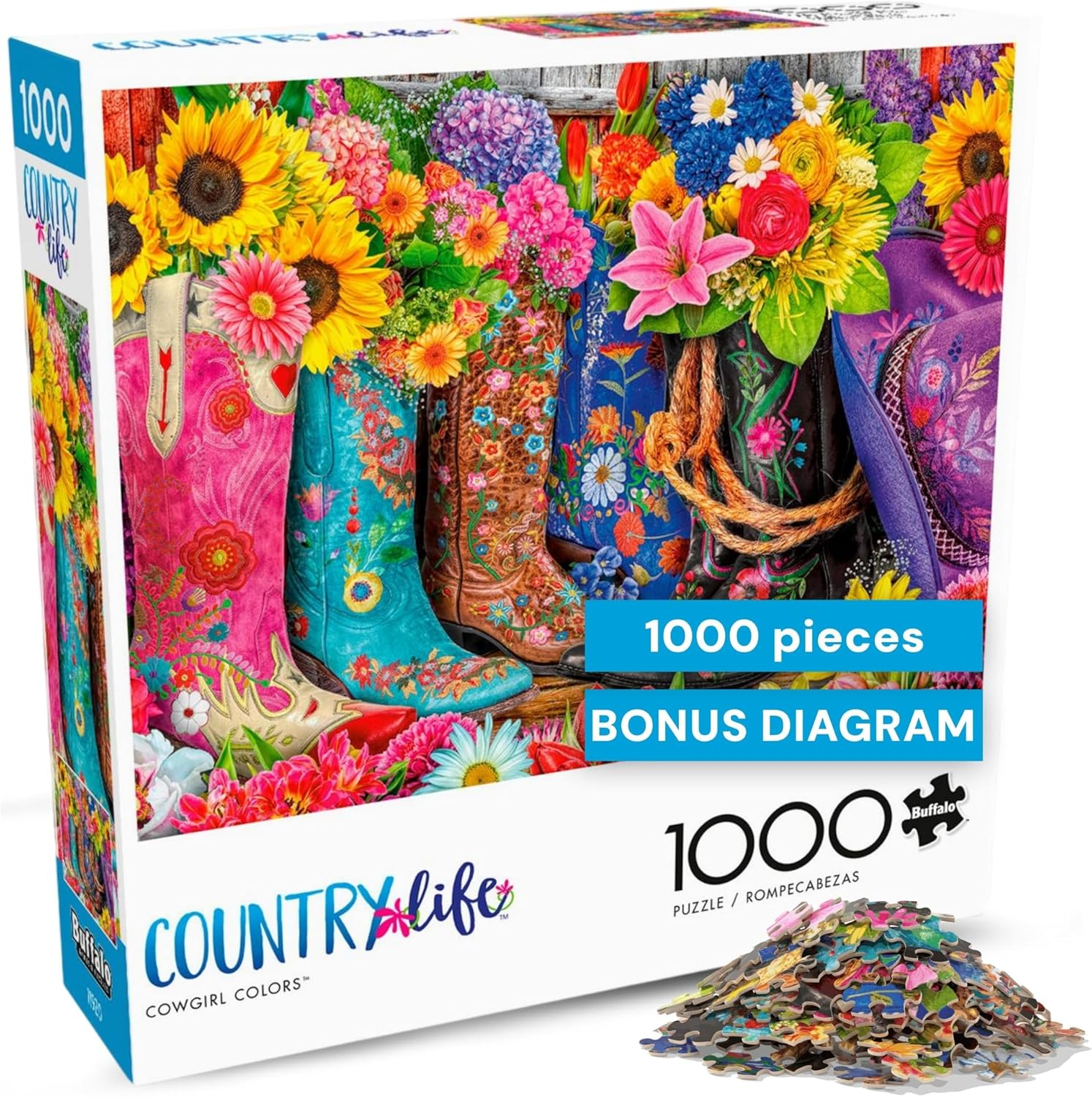 Buffalo Games - Cowgirl Colors - 1000 Piece Jigsaw Puzzle image number 3