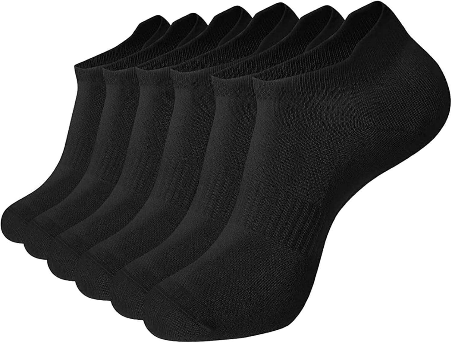 Women Ankle Athletic Running Socks,6 Pairs Low Cut Sports Tab Socks,Soft Thin No Show Socks for US Size 6-10