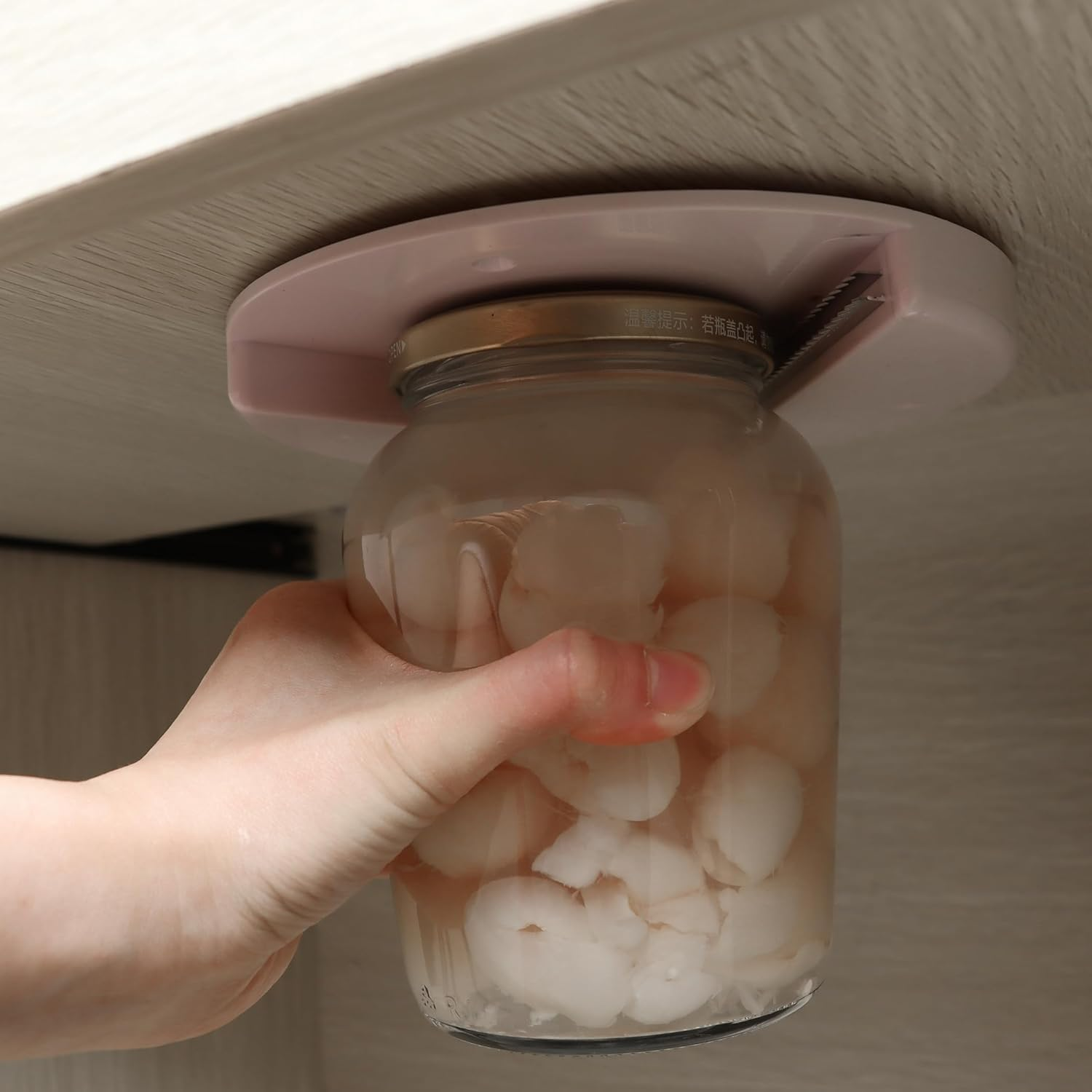 2Pcs under Cabinet Jar Opener, Can Opener for Weak Hands and Seniors with Arthritis, Easy Unscrew Any Size Jar & Bottle Lid, Gadgets for Kitchen image number 4