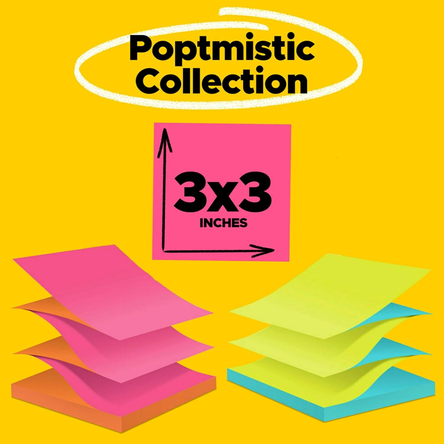 Post-It Pop-Up Notes, 3 in X 3 In, Cape Town Collection, 12 Pads/Pack (R330-N-ALT) image number 1