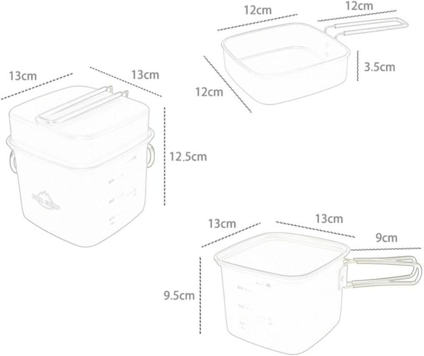 Generic Camping Cookware Mess Kit Outdoor Cooking Pots Portable Backpacking Barbecue Compact Hiking Cooking Utensils Set Frying Pan image number 2