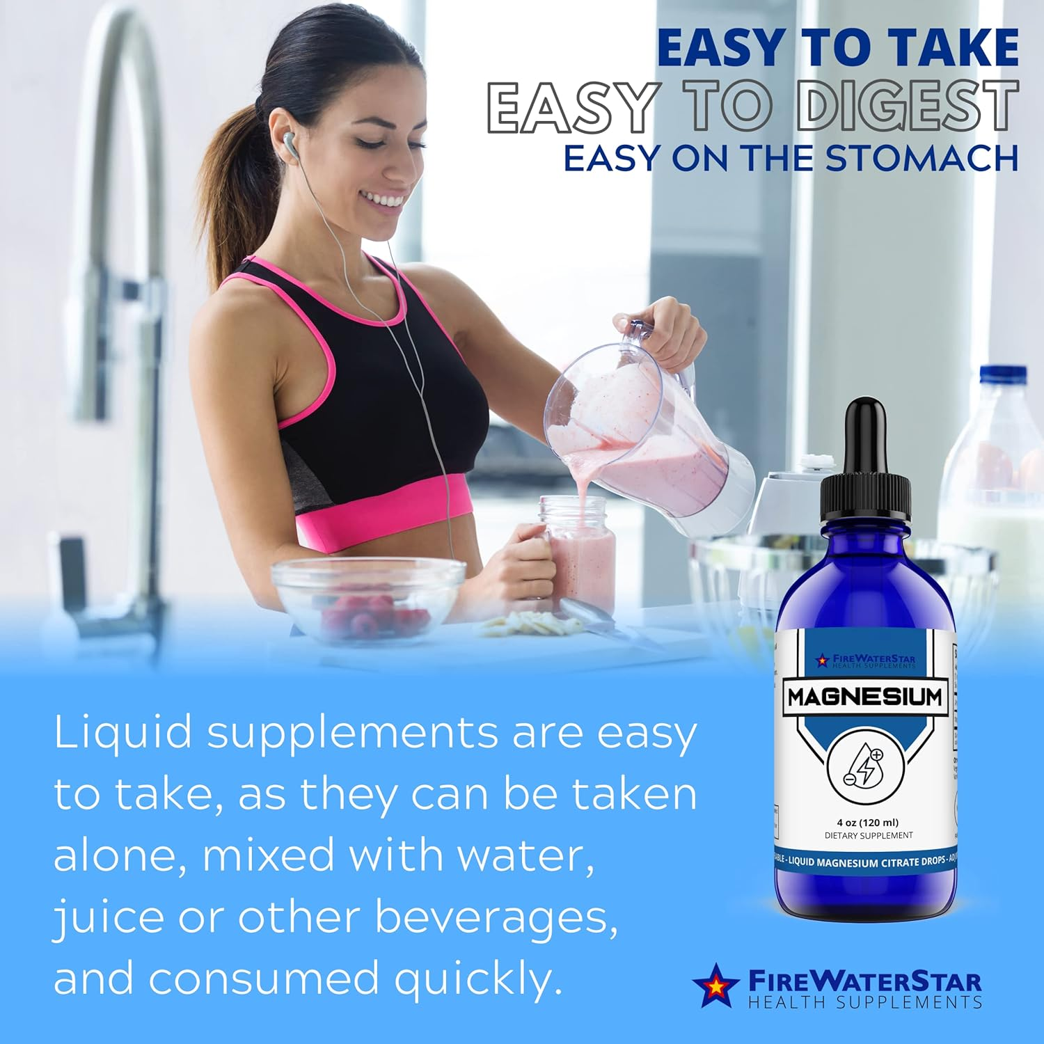 Liquid Magnesium - Easy Liquid Drops - 4Oz - 120 Servings - Highly Absorbable Magnesium Citrate - Organic, Non-Gmo, Vegan - Supports Muscles, Nerves, and Energy Production image number 3