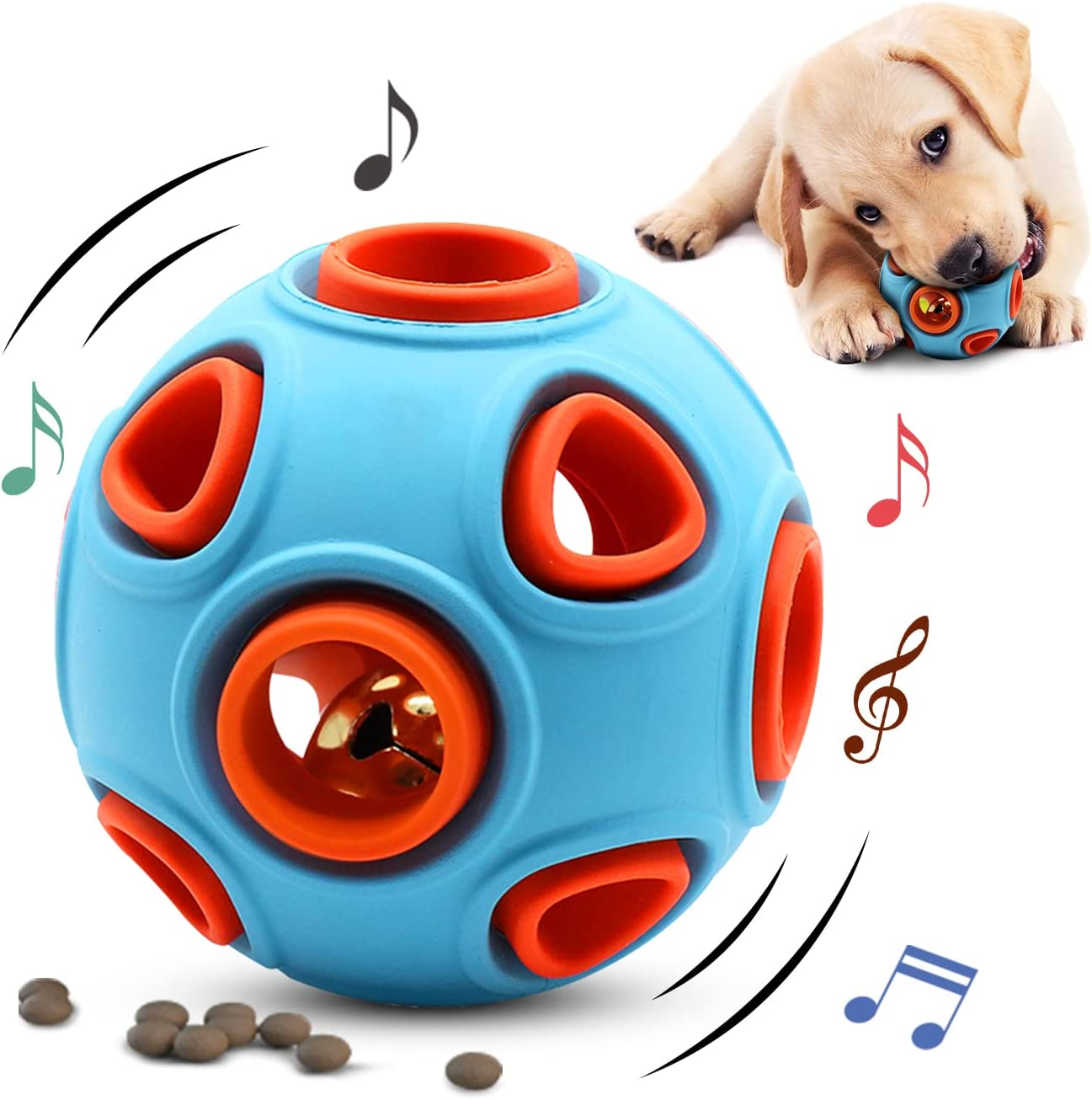 Dog Toys, Dog Toy Ball Indestructible Dog Chew Toys Ball Interactive Giggle Ball for Dog, Treat Dispenser Dog Toy Ball for Large, Medium and Small Dog, Relieve Anxiety and Boredom image number 2