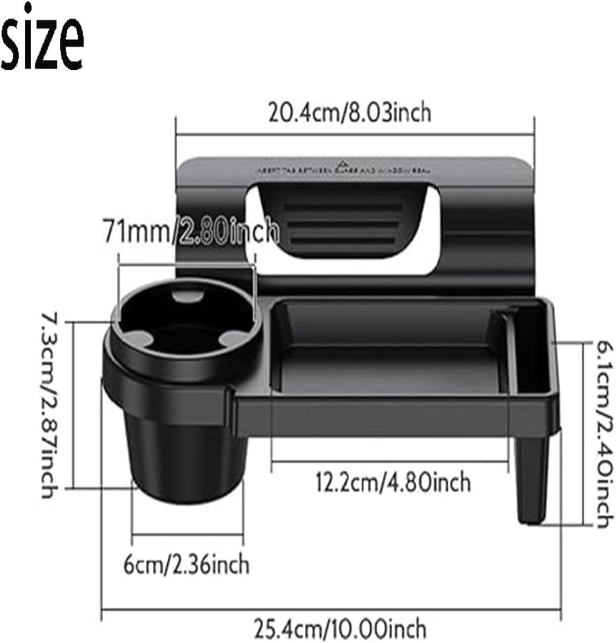 Car Cup Holder, Car Door Cup Holder, Door Side Hanging Window Cup Holder Tray with Phone Holder Charging Cable Port Non Slip Slient Universal Cup Holder for Car Door Window Cup Holder image number 5
