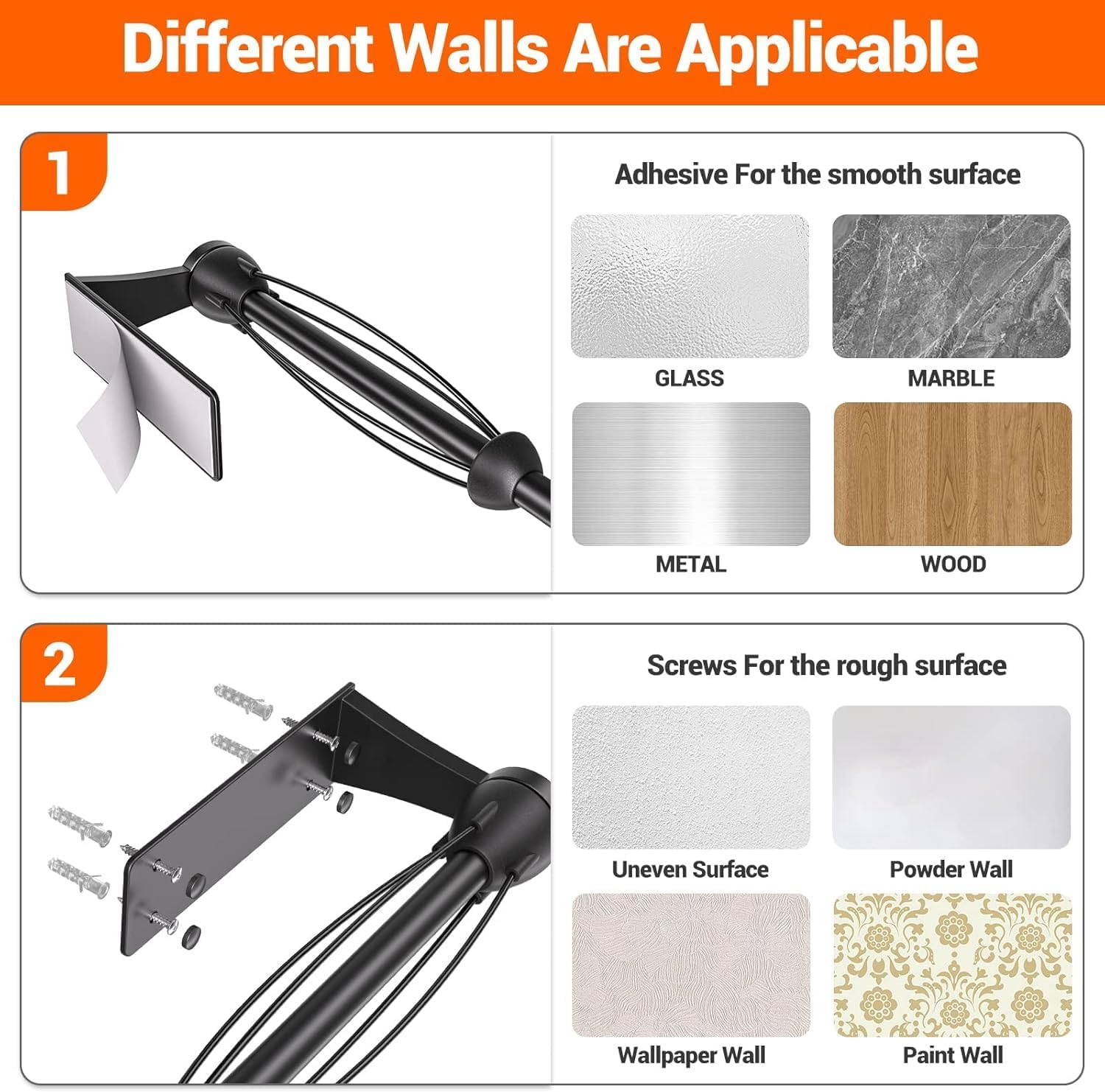 Paper Towel Holder under Cabinet Single Hand Operable Wall Mount Paper Roll Holder,Self-Adhesive or Drilled Paper Towel Holder,For Kitchen Bathroom, RV image number 4