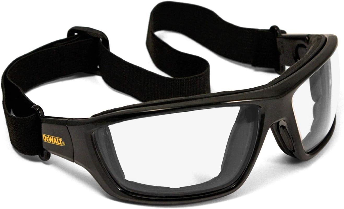 DEWALT Safety Glasses and Goggles Hybrid, Anti-Fog Protective Eyewear with Interchangeable Temples and Foam Seal, AS/NZS 1337.1 Certified