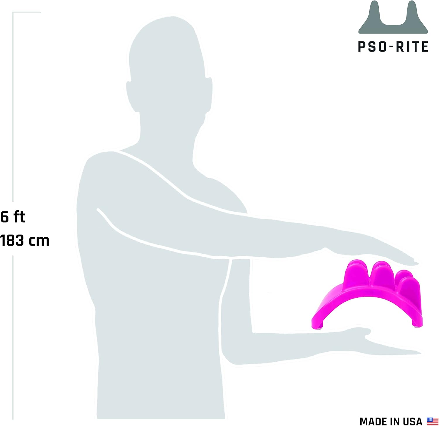 PSO NECK Muscle Release Tool and Neck Massager - Neck Tension Reliever and Personal Self Massager - Sunset Red - Ocean Blue image number 4