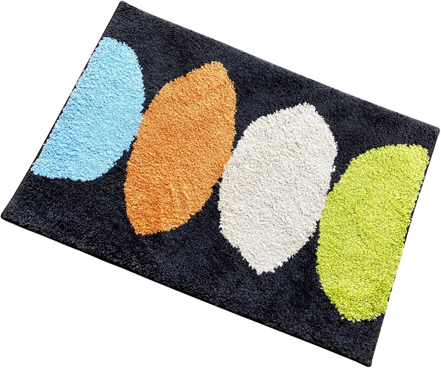 Zebrasmile 31.5 X 19.5IN Green Leaves Microfiber Strong Water Absorption Bath Rug Tower with Non Slip Back inside Entryway Door Mat for Bathroom Floor Indoor Doormat