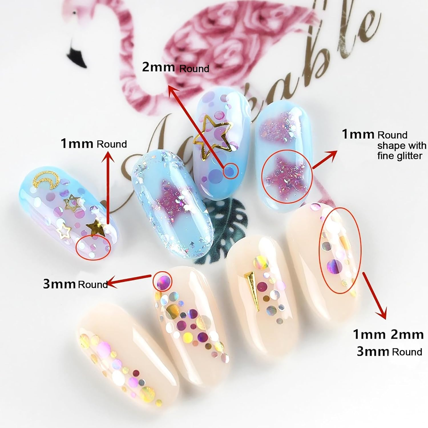 Roseflower Holographic Chunky Glitter, Mix Multi Flakes Dreams Iridescent Festival Cosmetic, Body Face Eye Hair Nail & Eyeshadow, Decoration Perfect Halloween, Resin, Slime, Tumbler, Craft, Makeup image number 1